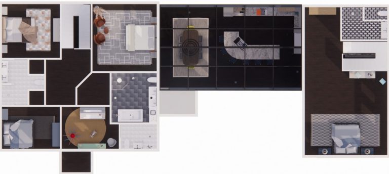 Second floor rendered floorplan